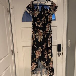 City Chic Black Floral Maxi Dress